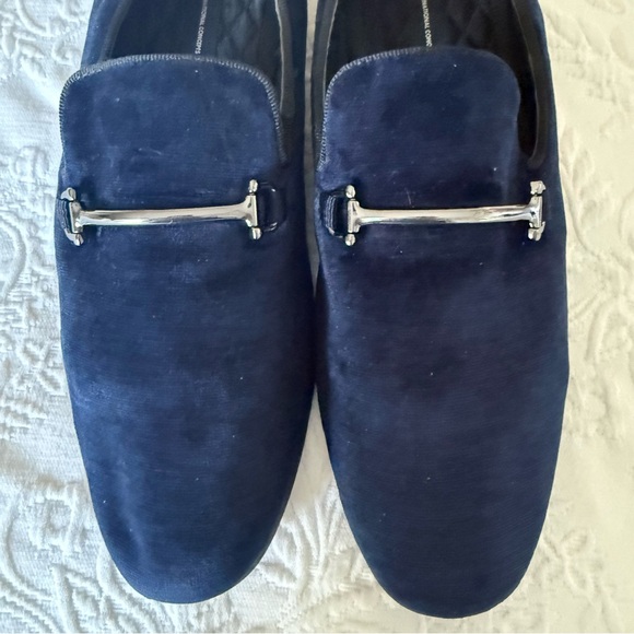 INC International Concepts Navy Loafers with Silver Accent size 8.5 main image 4